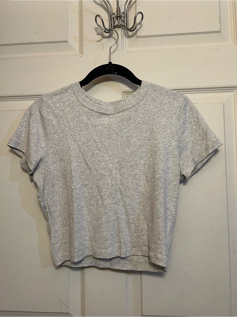 Hollister Grey Crewneck Crop Tee